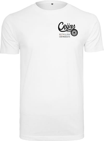 CRIJNS KWALITEITS T-SHIRT WIT / ZWART Logo - SMALL