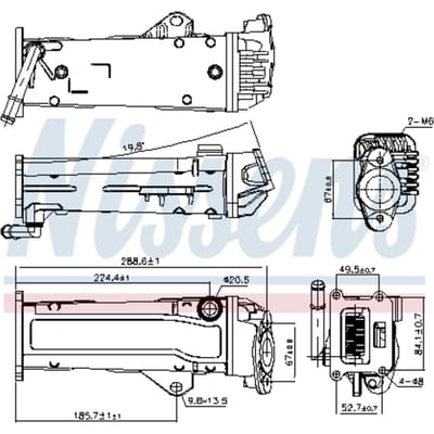 Radiator, uitlaatgasrecirculatie NISSENS 989284