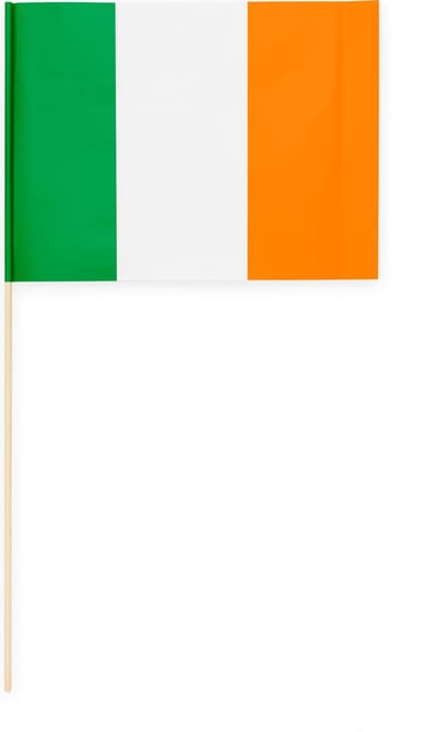 10 Papieren zwaai vlaggen 20 x 30 centimter Ierland