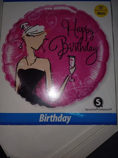 18V RE HAPPY BIRTHDAY BLACK DRESS