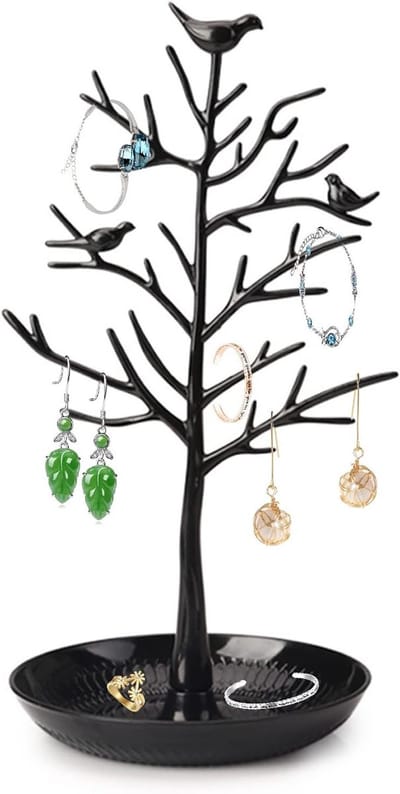 Earring Holder voor Sieraden met Meerdere Takken - Zwart Sieradenrek voor Oorbellen en Kettingen - Organiseer Jouw Sieraden Stijlvol en Ruimtebesparend