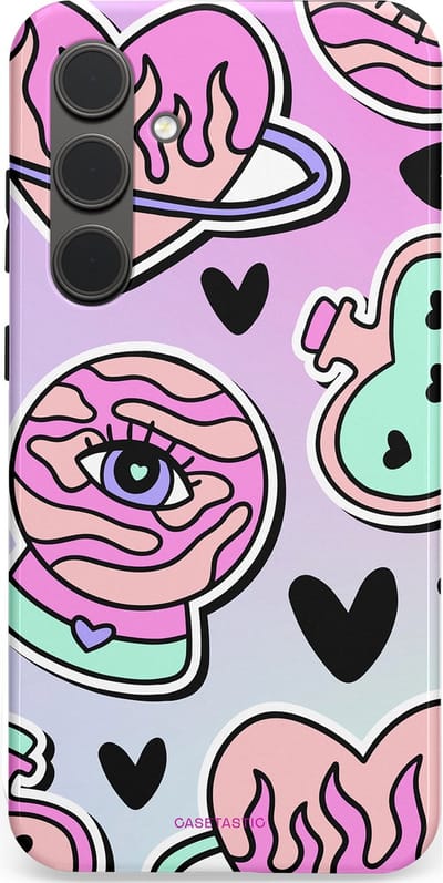 Casetastic Hoesje Geschikt voor Samsung S24 Plus - Stijlvolle Beschermende Duo-layer Case - Pastel Popart