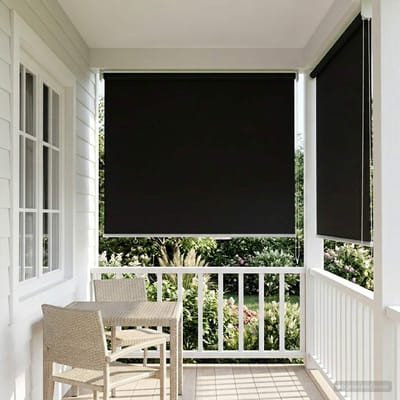 vidaXL - Buitenrolgordijn - UV-bescherming - Zwart - 100 - x - 230 - cm - (B - x - H)