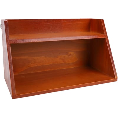 Étagère d'exposition en bois à 2 niveaux Simple Gain de place Fonctionnelle Petite Organisateur de bureau en bois pour la maison et le bureau