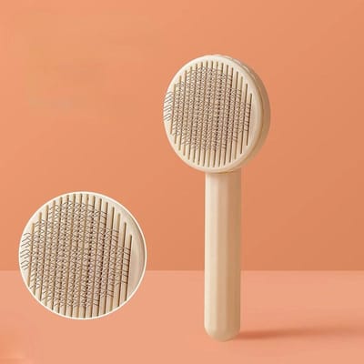 Brosse démêlante pour poils de chat, peigne, brosse pour enlever les poils de chien, outil de toilettage pour chats, tondeuse pour poils de chien, peigne à aiguille blanc