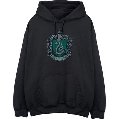 Harry Potter Dames/Dames Slytherin Katoenen Hoodie (Zwart)