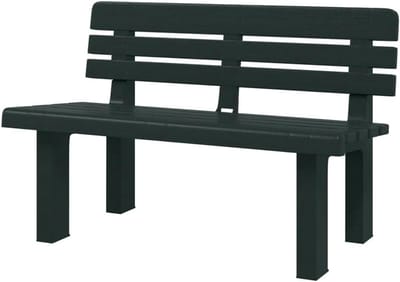 Tuinbank - Buitenbank - Genieten van buiten - Sterk polypropyleen - 110 cm breed - Groen