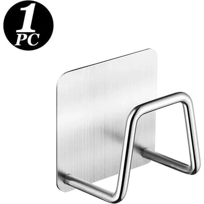 12/1 stuks Keuken RVS Spoelbak Sponshouder Huishoudelijk Zelfklevend Afdruiprek Schap Opberg Wandhaken Organizer