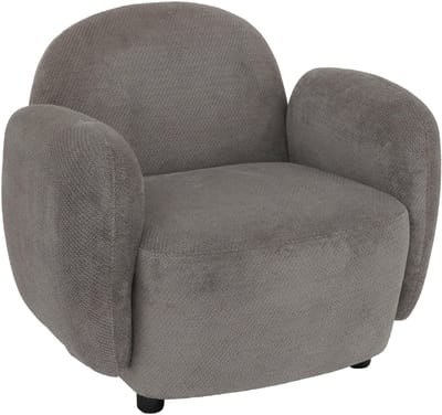 Fauteuil MCW-P33, lounge-/relax-/cocktailfauteuil Gestoffeerde fauteuil, stof/textiel Chenille (330 g/m²) Öko-Tex ~ lichtgrijs