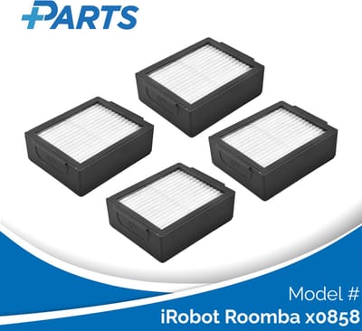 iRobot Roomba x0858 Filters (4 Stuks, Plus.Parts® alternatief voor 4785883 / 4785887)
