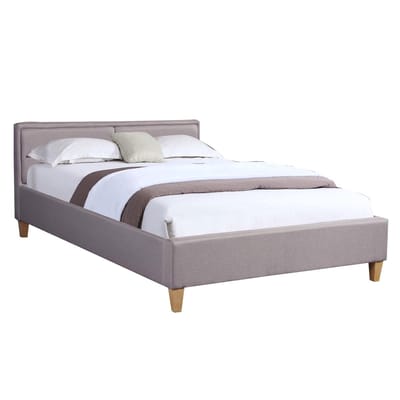 Gestoffeerd bed ANAIS 140x200 cm, grijze stof