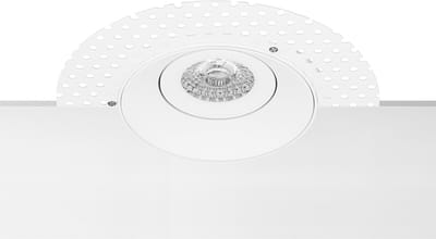 Spot Armatuur GU10 - Pragmi Nivas Pro - GU10 Inbouwspot - Rond - Wit - Aluminium - Trimless - Kantelbaar - Ø150mm
