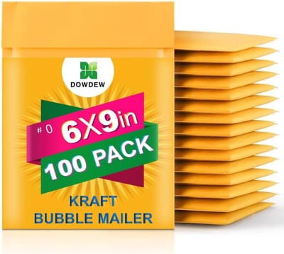 Kraft Bubble Mailers - Verzend Enveloppen - Items Verzenden - Premium Kwaliteit - 100 Stuks #0 6" x 9" - Kraft
