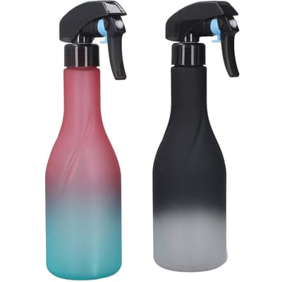 2pcs Bouteille Pulvérisateur Vide Grande Capacité Brume Fine Bouteille Pulvérisatrice pour Cheveux pour Salon de Beauté black