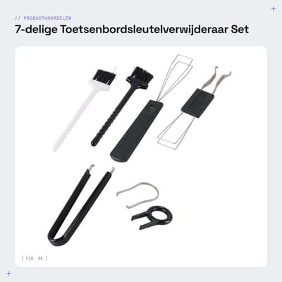 Dailygoods - 7-delige Toetsenbordsleutelverwijderaar Set