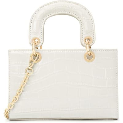 Daifei Leren Crossbody Tas, Leren Handtas voor Pendelen en Werk, Dames Tassen 18*7*12 wit