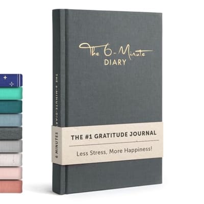 Dagboek voor Mindfulness - Dankbaarheidsplanner - Persoonlijke Ontwikkeling - 6 Minuten Per Dag - A5 Formaat - Zwart