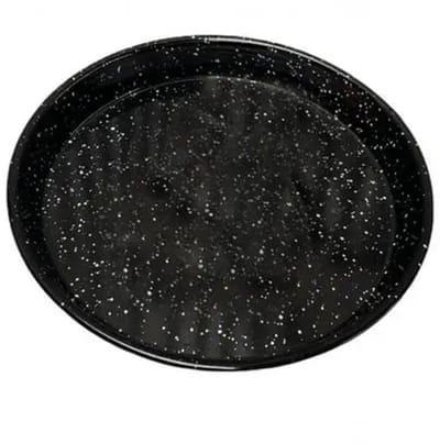 Dienblad 34cm emaille antikleef laag ronde ovenschaal