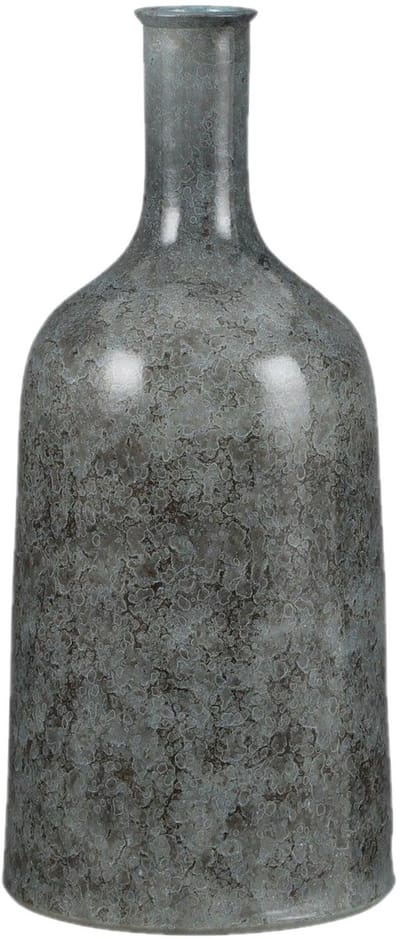 Mica Decorations - Fles bloemenvaas - Terracotta - blauw shadow - D26 en H50 cm