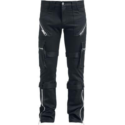 Vixxsin - Gothic Stoffen broek - Carsten Pant - W30L32 tot W38L34 - voor Mannen - zwart