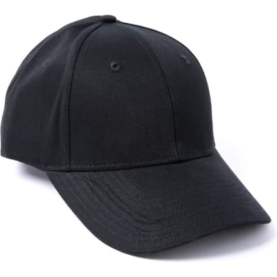 Own Brand 6 Panel Cotton Baseball Cap Black Mr Flat Embroidered