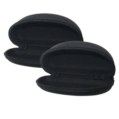 Benson brillenkoker - 2x- zwart - universeel - hard kunststof - bril beschermen - bril opbergen - hard shell brillendoos