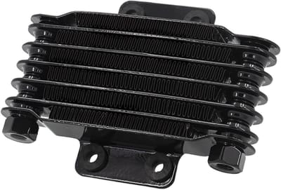 Motorolie Koeler - Olie Radiator - Motor Koelen - Universele Pasvorm - 6 Rijen - Zwart