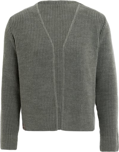 Knit Factory - Lenny Gebreid Vest - Gebreide dames cardigan - Kort vest op heuphoogte - Groen damesvest gemaakt uit 30% wol en 70% acryl - Urban Green - 36/38