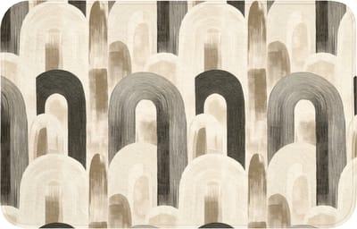 WC mat 80x50 cm - Antislip - Abstract - Patroon - Bogen - Toiletmat - Vloermat - Douchemat - Toilet tapijt - Toiletmatten