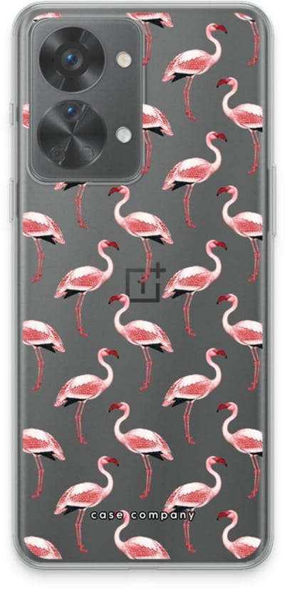 Case Company® - Hoesje geschikt voor OnePlus Nord 2T hoesje - Flamingo - Soft Cover Telefoonhoesje - Bescherming aan alle Kanten en Schermrand