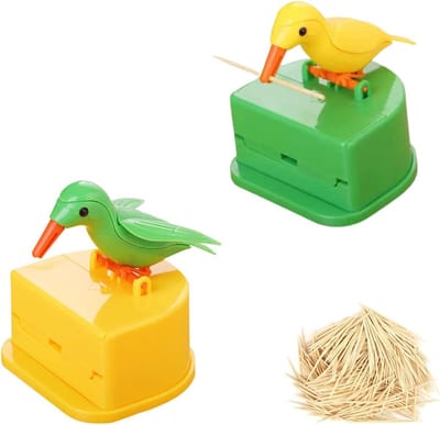 Vogelvormige Automatische Tandenstoker Dispenser - 2 Stks