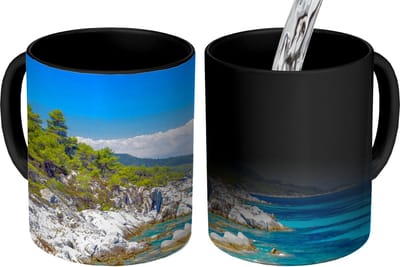 Magische Mok - Foto op Warmte Mokken - Koffiemok - Zee - Zomer - Tropisch - Magic Mok - Beker - 350 ML - Theemok