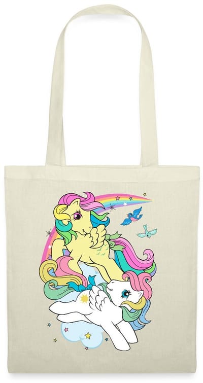 My Little Pony Retro Pony's Met Gekleurde Manen Tas Van Stof Schoudertas