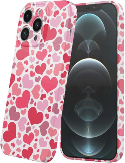 Smartphonica Telefoonhoesje Geschikt voor iPhone 12 Pro Max met Hartjes Opdruk - Flexibel Softcase TPU - Backcover Case Hearts Design geschikt voor iPhone 12 Pro Max