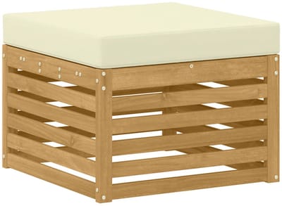 vidaXL - Buiten - Voetenbank - Massief - Acacia - Hout - Wit