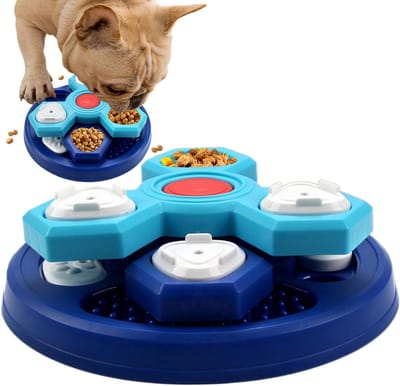Slow Feeder Voerbak - Interactieve Voerbak - Gezond Eten Bevorderen - Drielaags Voedingsontwerp - 23cm Diameter