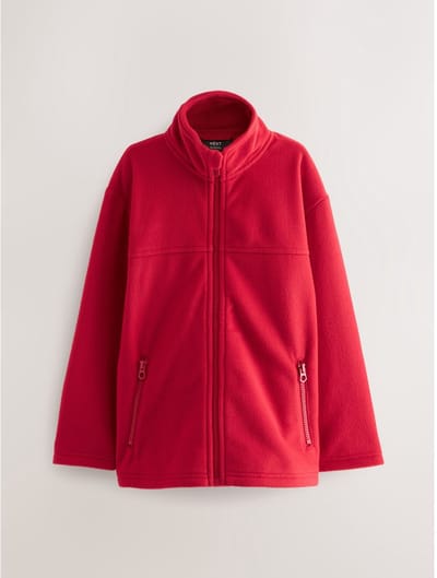 Next - Jongens - Fleecejack met rits en zakken - Rood