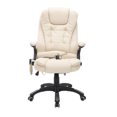 Bureaustoel, Massage- Chef-burostoel - Warmte en massage functie - Creme