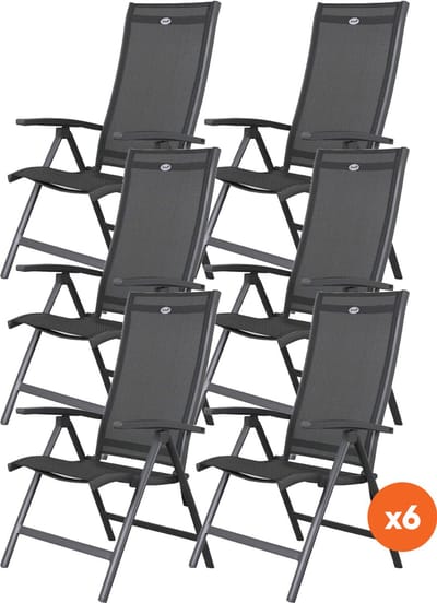 Set van 6 - Hartman Salvatore verstelbare tuinstoel