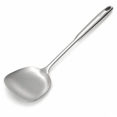 My Green Deal - RVS Wokspatel 38 cm – Brede Spatel – Premium 304 RVS – Hittebestendig & Vaatwasserbestendig
