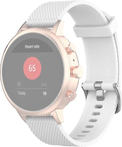 Siliconen bandje - geschikt voor Fossil Gen 5E / Gen 6 / Fossil Female modellen - wit