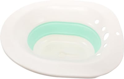 Zitbad Bidet - Douche WC - Persoonlijke Hygiëne - Opvouwbaar Ontwerp - 39x36x12cm - Wit Groen