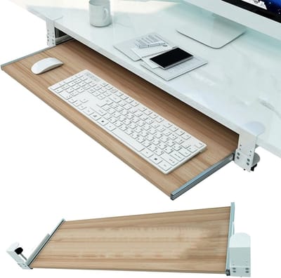 Bureau Lade - Onderbouw Plank - Bureau Organisatie - Klembevestiging - 25 kg Draagkracht - Houtkleur