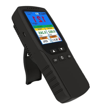 Luchtkwaliteitsmonitor - Luchtkwaliteitsdetector - Binnenlucht Meten - Meerdere Gassen Detectie - 164x69x44 mm - One Color