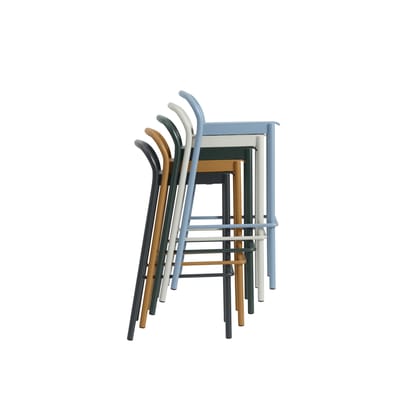 Muuto Linear Steel Barstoel - grijs