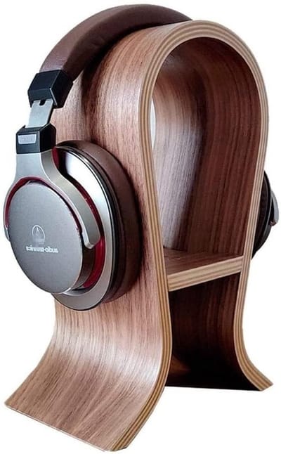 Hoofdtelefoon Houder - Headset Stand - Bureau Organisatie - Creatief U-vorm Ontwerp - 15x10x25cm - Walnoot