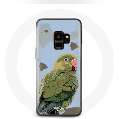 Hoesje voor Samsung Galaxy S9 Parkieten Vogels groen groen