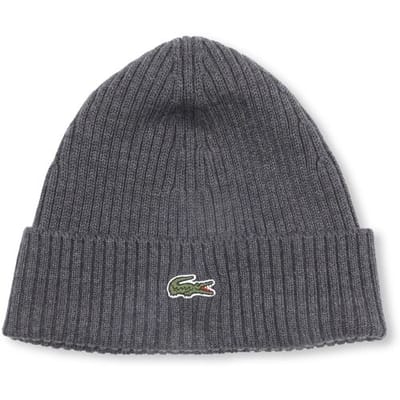 Lacoste Knitted Muts Wol Antraciet - Maat - Heren