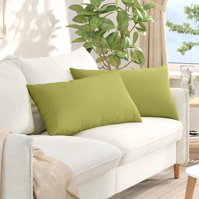 vidaXL - Zitkussens - 2 - st - Stof - Lichtgroen - 80 - x - 40 - cm