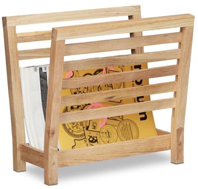 Doodadeals® Tijdschriftenrek Walnotenhout – Tijdschriftenhouder – Tijdschriftenbak – 35 x 34 x 18 cm – Modern en Ruimtebesparend